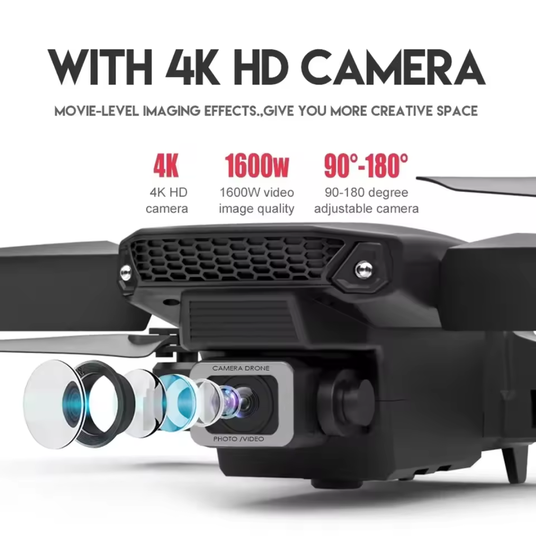 E88 Pro WIFI FPV Drone Wide Angle HD 4K 1080P Camera