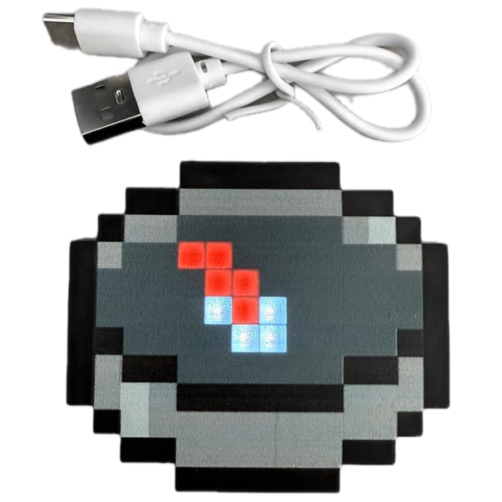 Minecraft Pixel Art Compas Pendant