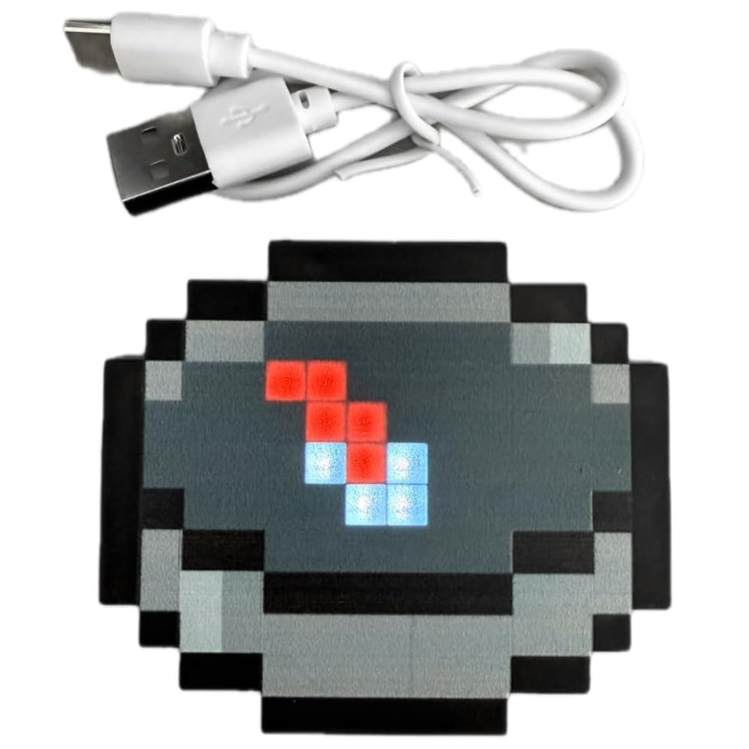 Minecraft Pixel Art Compas Pendant