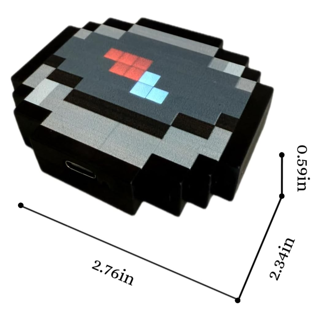 Minecraft Pixel Art Compas Pendant