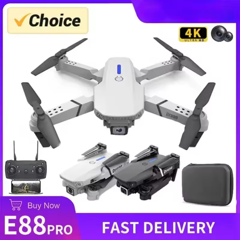E88 Pro WIFI FPV Drone Wide Angle HD 4K 1080P Camera
